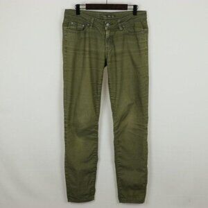 Prana Kayla Women's Size 4 Green Mid Rise Stretch Skinny Jeans
